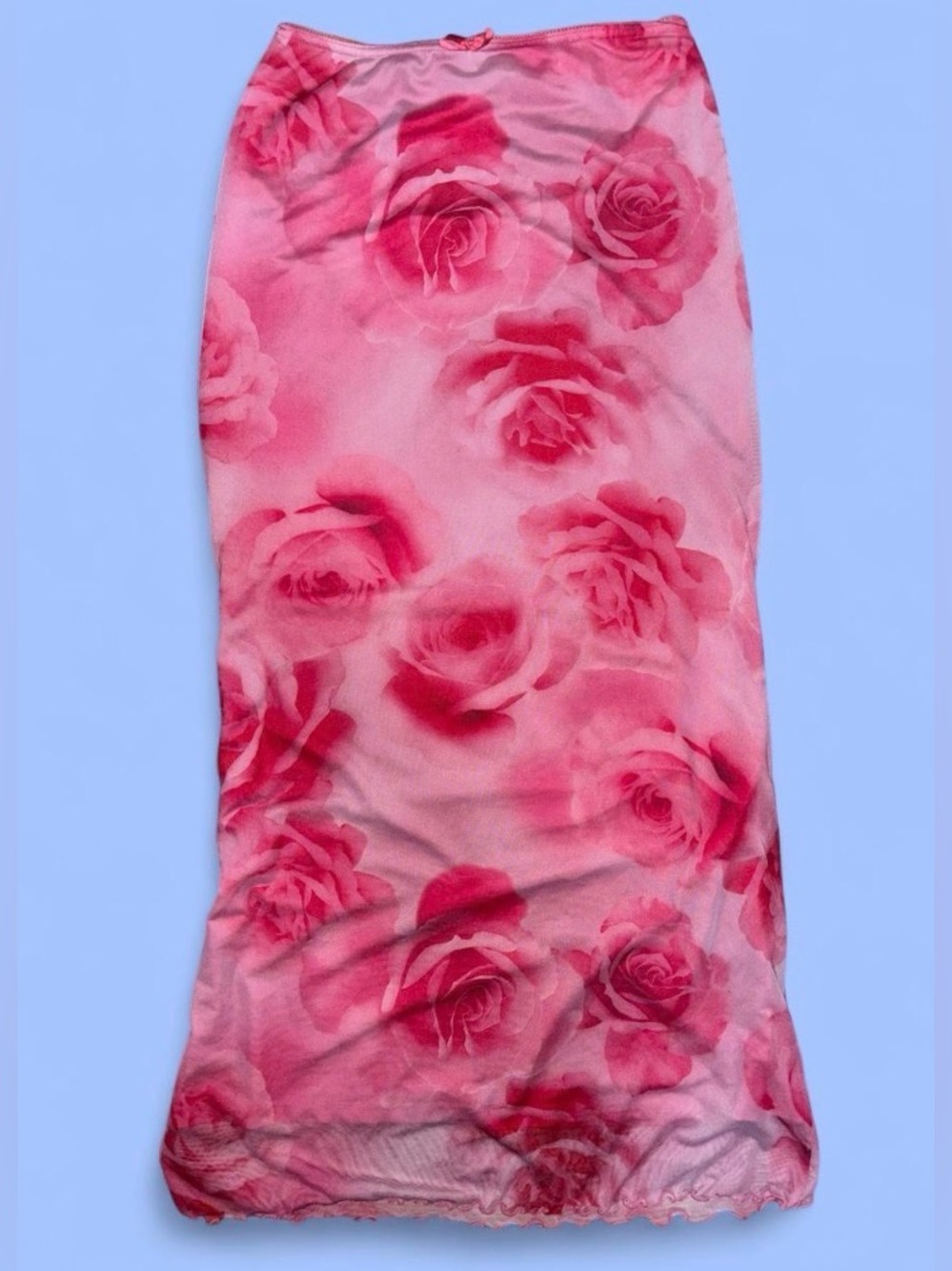 Urban Outfitters Pink Rose Print Layered Skirt